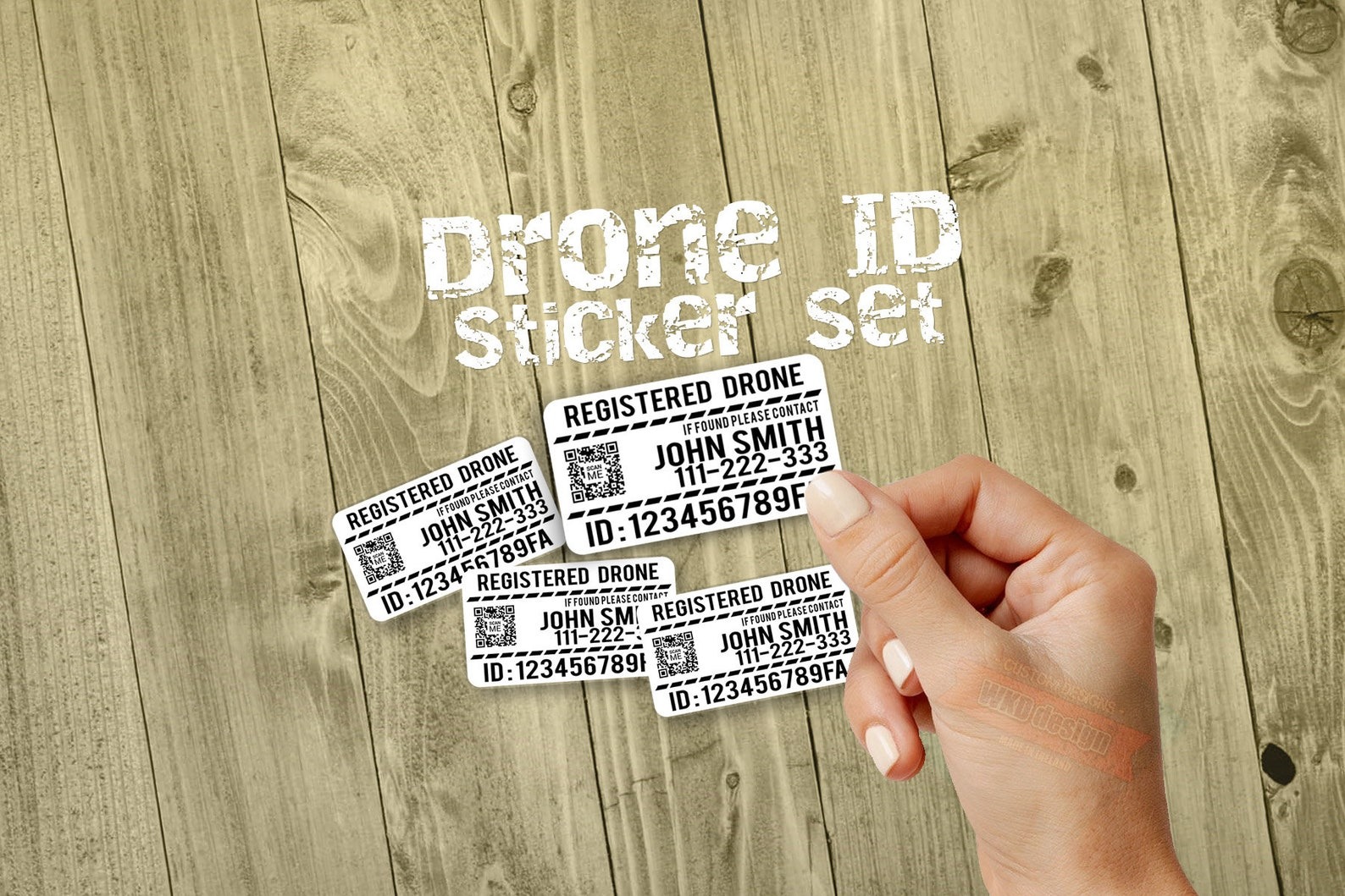 Drone Sticker Set - (Set of 4 Stickers)