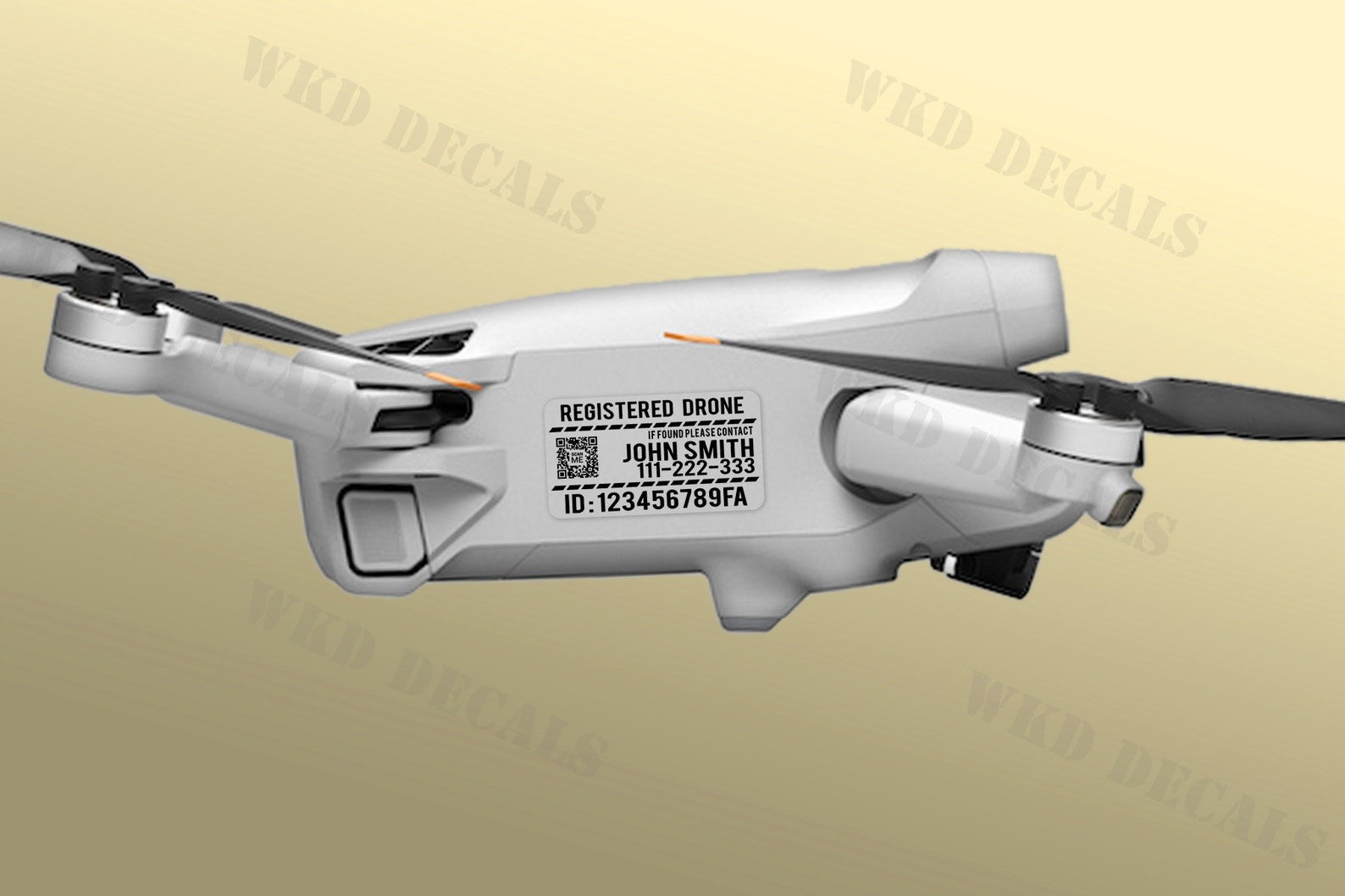 Drone Sticker Set - (Set of 4 Stickers) on CLEAR