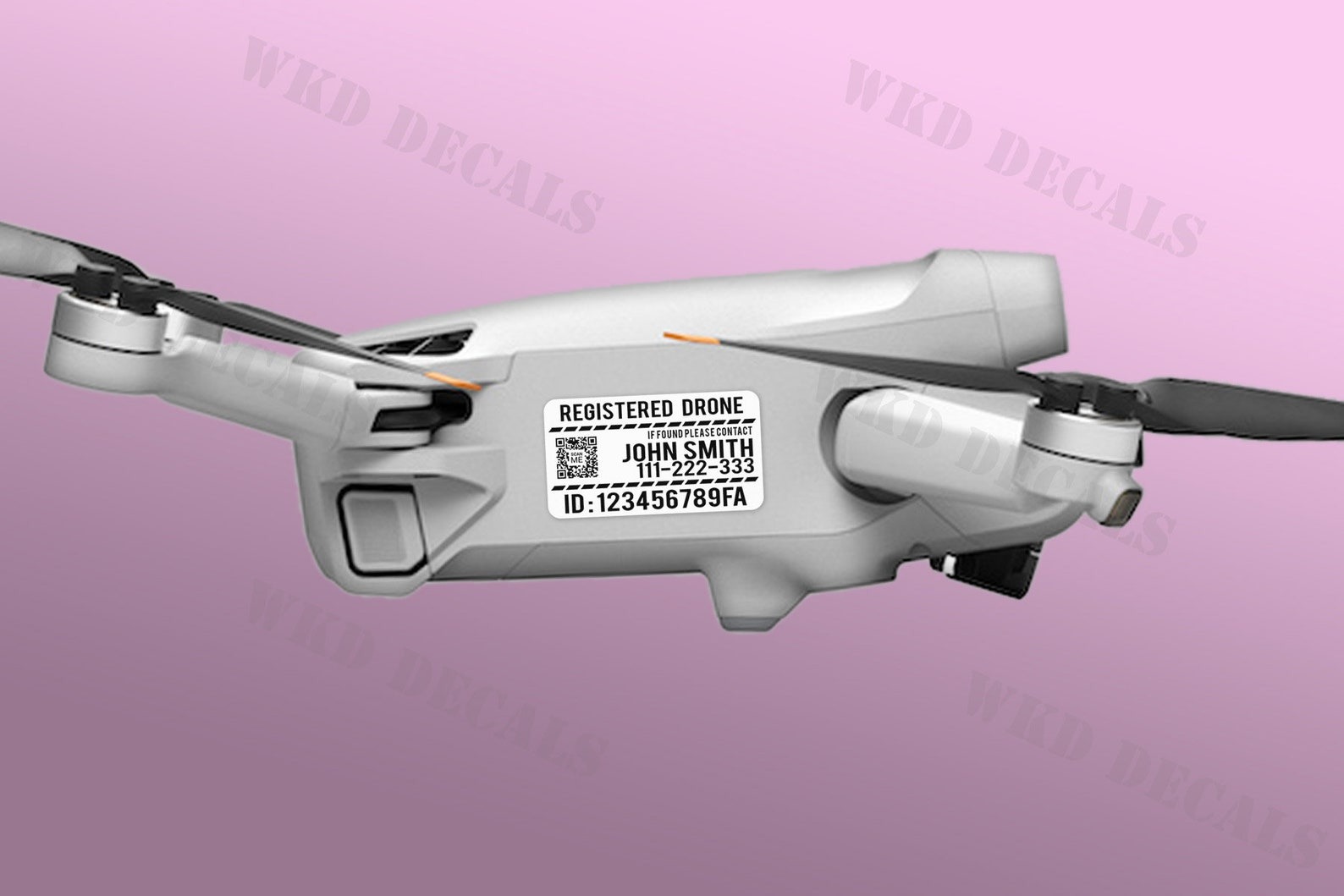 Drone Sticker Set - (Set of 4 Stickers) on WHITE