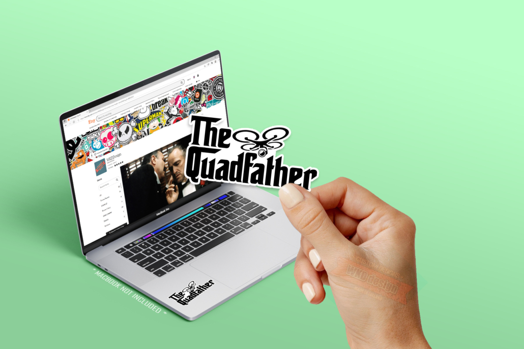 The Quadfather Sticker Drone