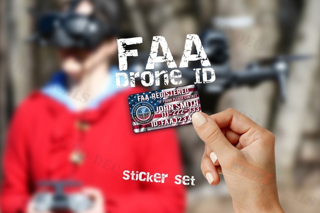 FAA Drone Sticker Set - (Set of 4 Stickers)