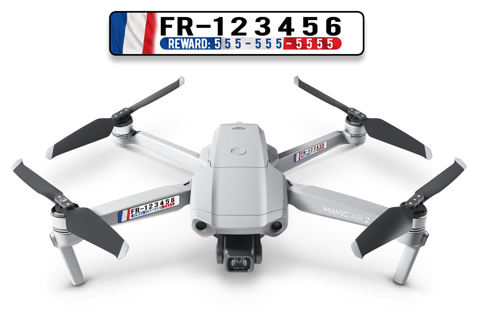 Country Flag Drone Registration Set