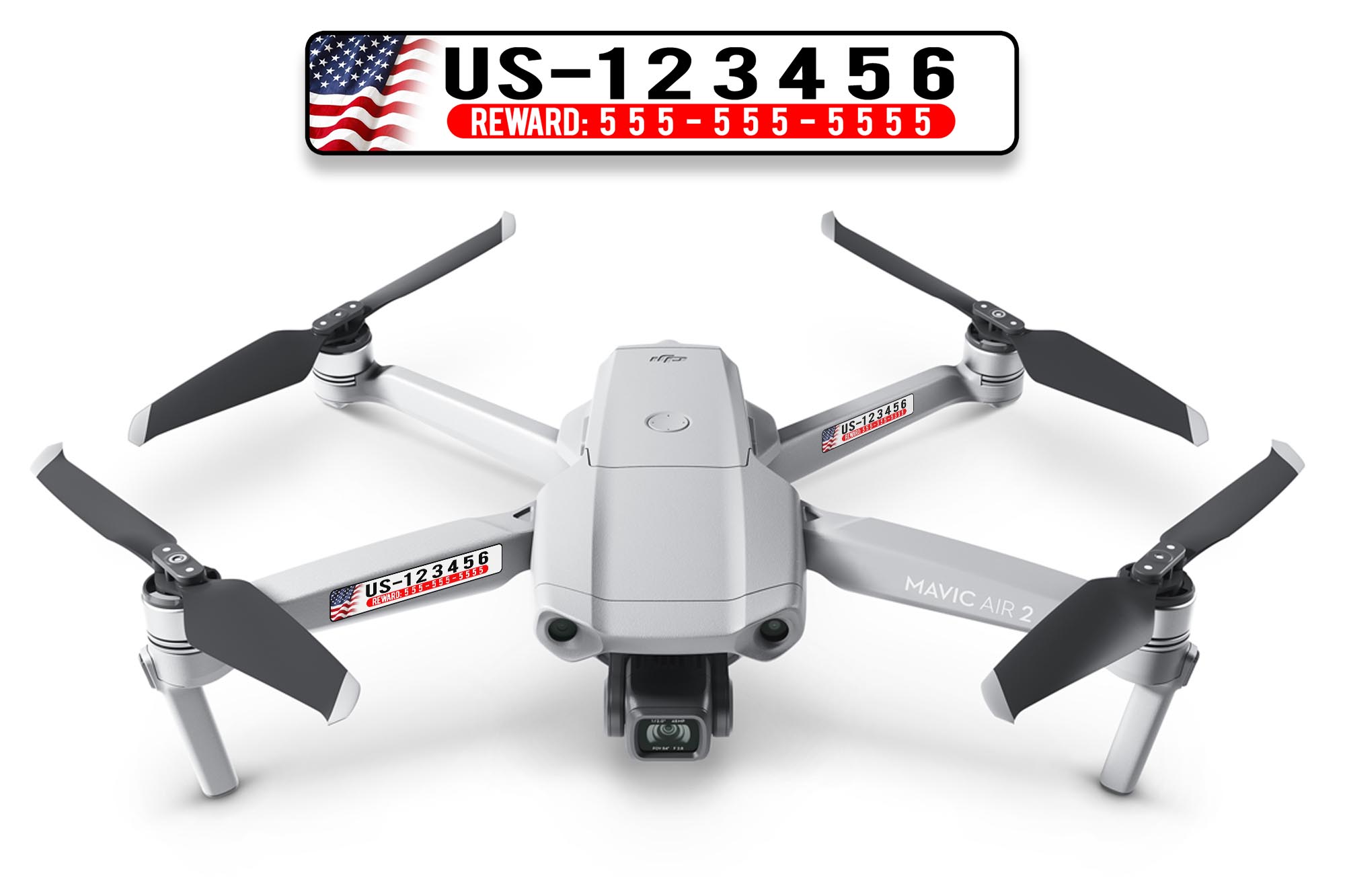 Country Flag Drone Registration Set
