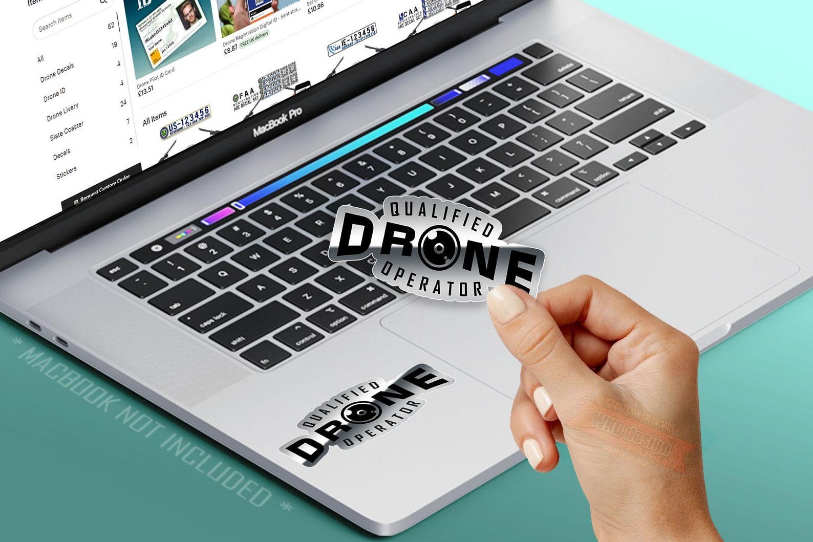 Qualified Drone Operator Sticker Chrome